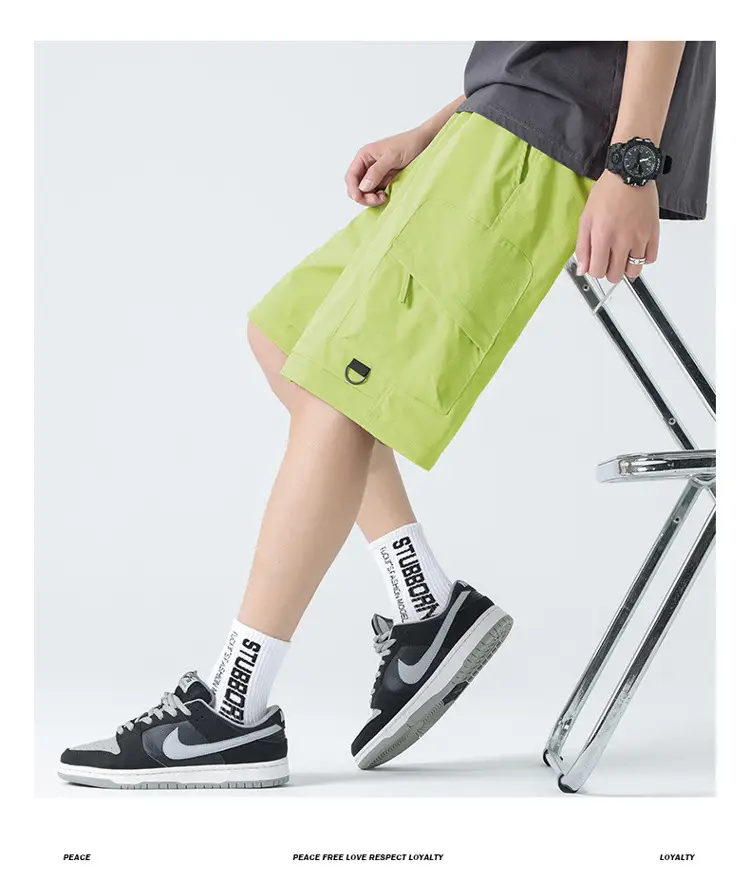 Pink Men's Ice-Resistant Shorts with Drawstring Waist — feature 26