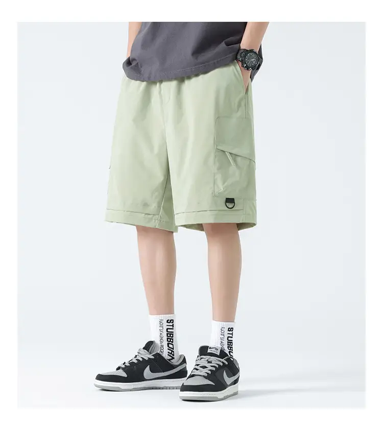 Pink Men's Ice-Resistant Shorts with Drawstring Waist — feature 27