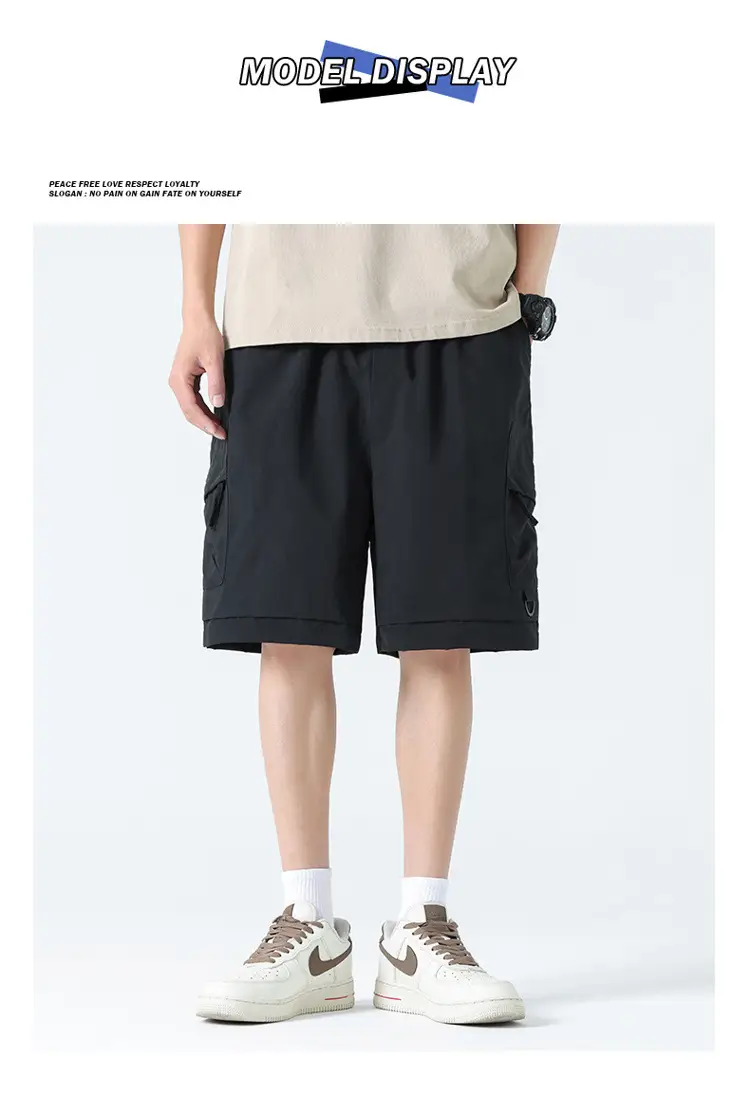 Pink Men's Ice-Resistant Shorts with Drawstring Waist — feature 8