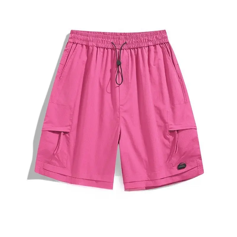 Pink Men's Ice-Resistant Shorts with Drawstring Waist - Image 6