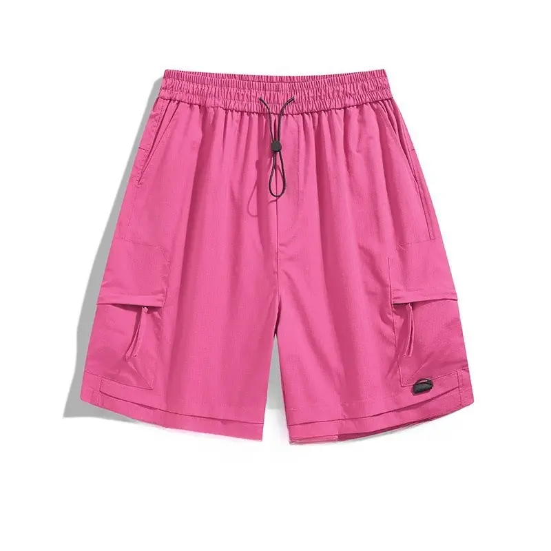 Pink Men's Ice-Resistant Shorts with Drawstring Waist - Image 9