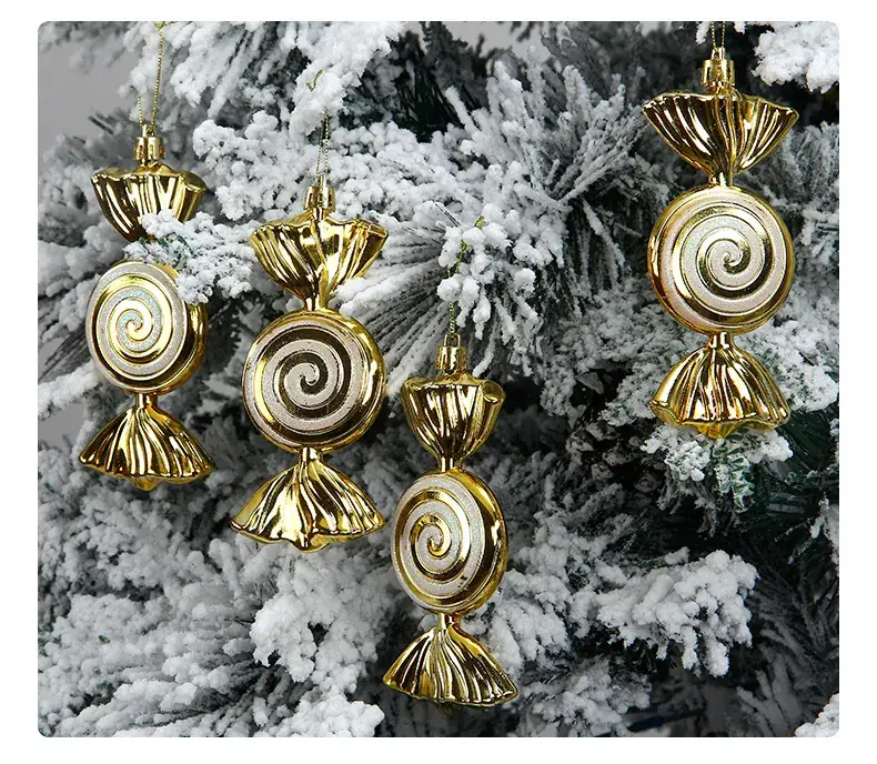 Silver Spiral Christmas Tails Candy Pack of 4 — feature 10