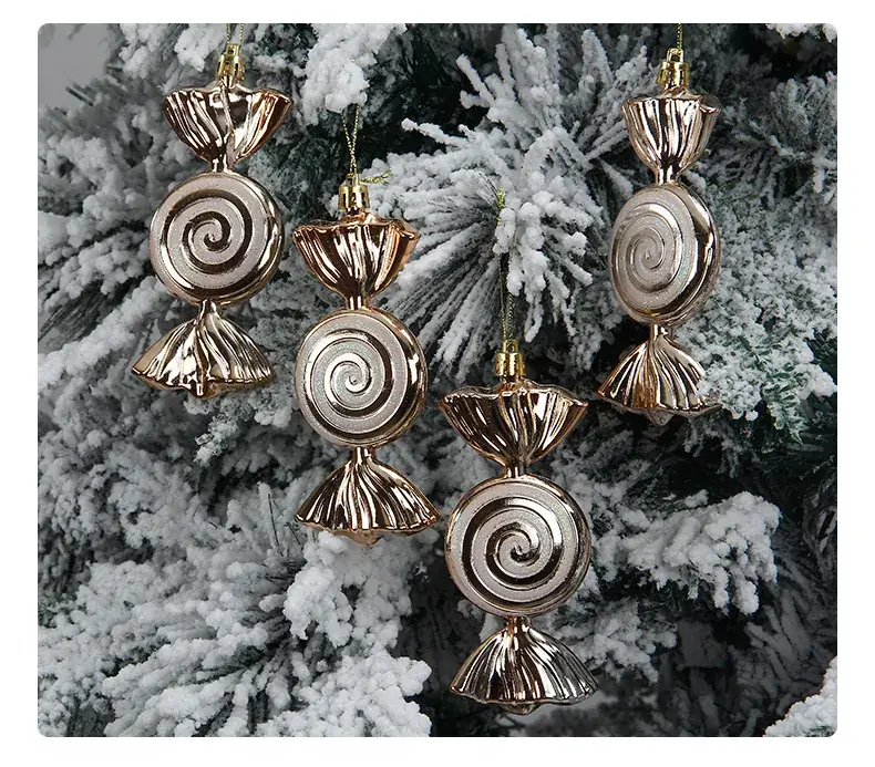 Silver Spiral Christmas Tails Candy Pack of 4 — feature 12