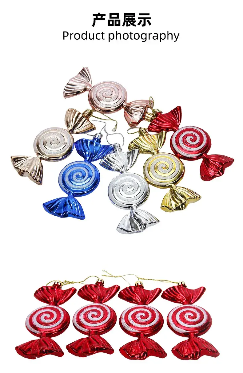 Silver Spiral Christmas Tails Candy Pack of 4 — feature 7