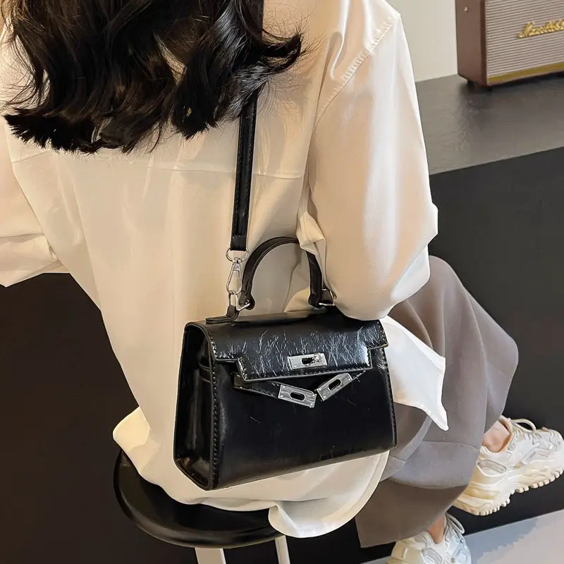 Women's Crossbody Tote Bag with High-Grade Leather & Platinum Hardware - Image 8