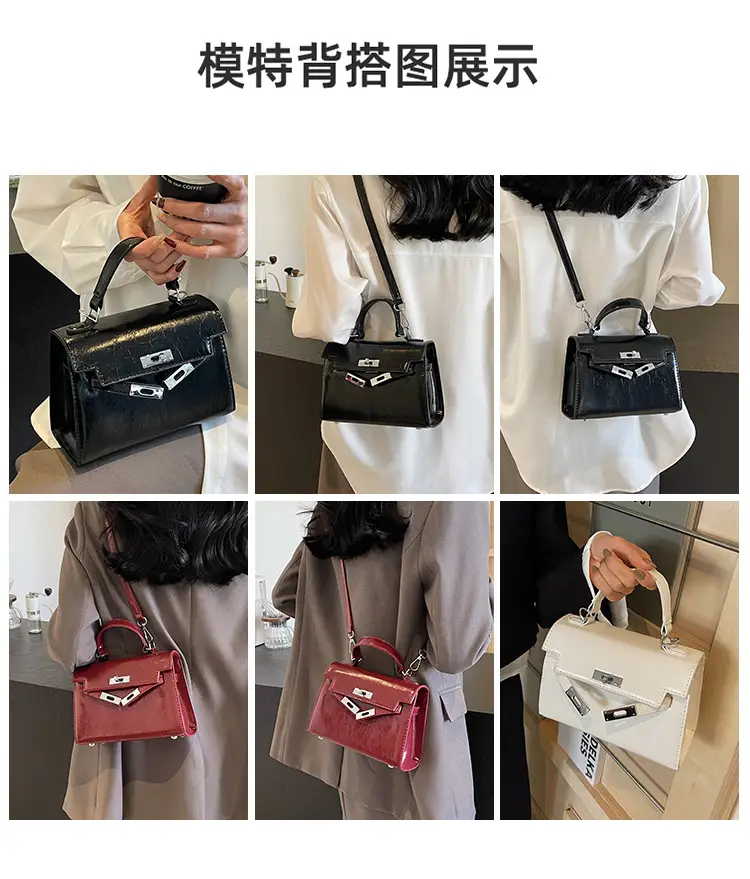 Women's Crossbody Tote Bag with High-Grade Leather & Platinum Hardware — feature 10