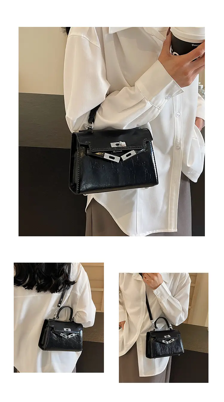 Women's Crossbody Tote Bag with High-Grade Leather & Platinum Hardware — feature 11