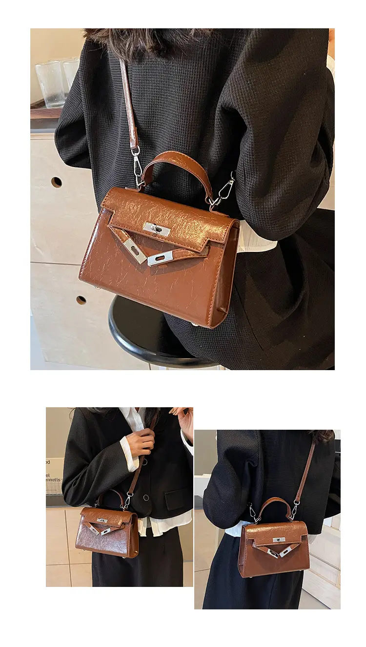 Women's Crossbody Tote Bag with High-Grade Leather & Platinum Hardware — feature 13