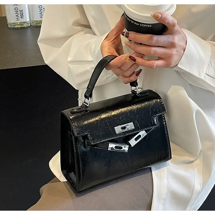 Women's Crossbody Tote Bag with High-Grade Leather & Platinum Hardware — feature 17