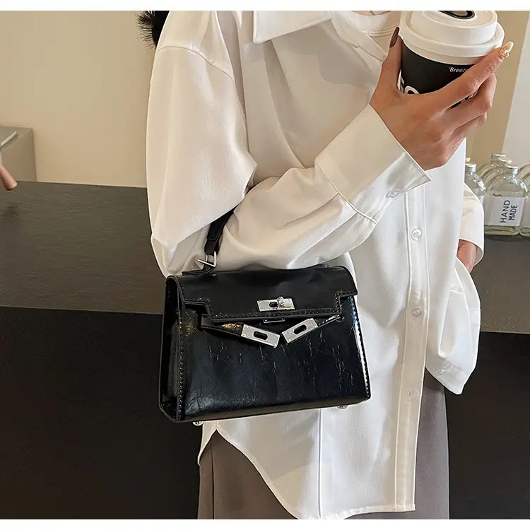 Women's Crossbody Tote Bag with High-Grade Leather & Platinum Hardware — feature 18