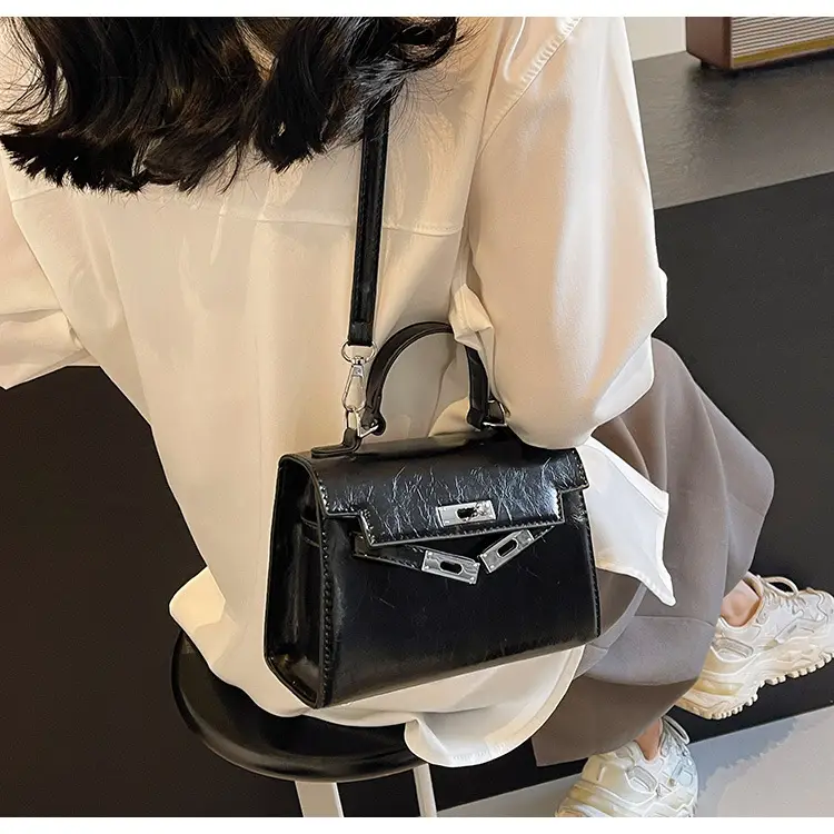 Women's Crossbody Tote Bag with High-Grade Leather & Platinum Hardware — feature 21