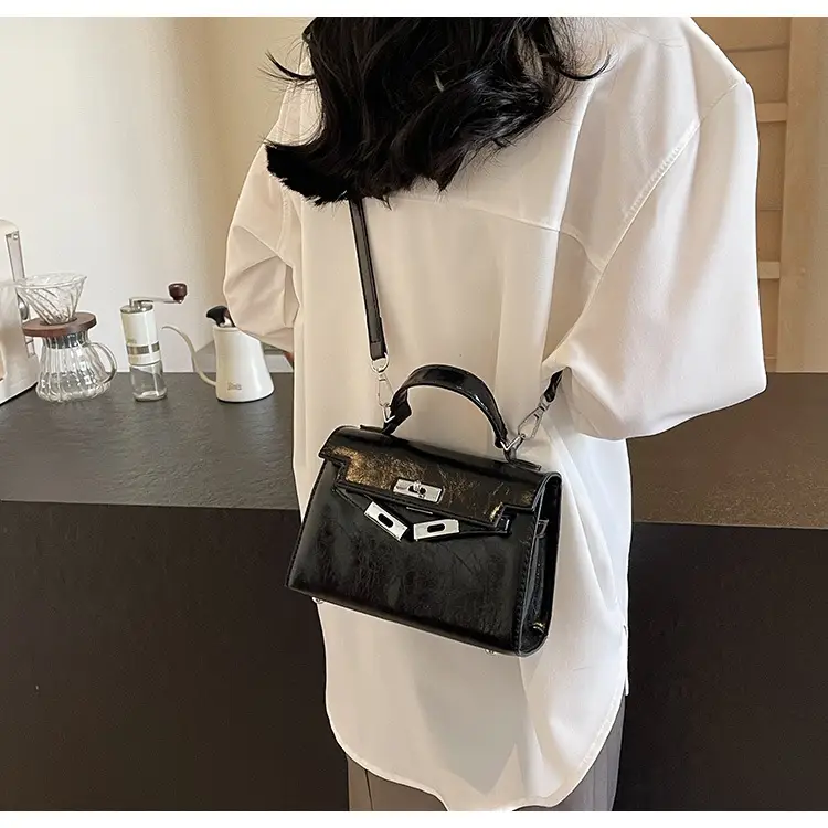 Women's Crossbody Tote Bag with High-Grade Leather & Platinum Hardware — feature 24