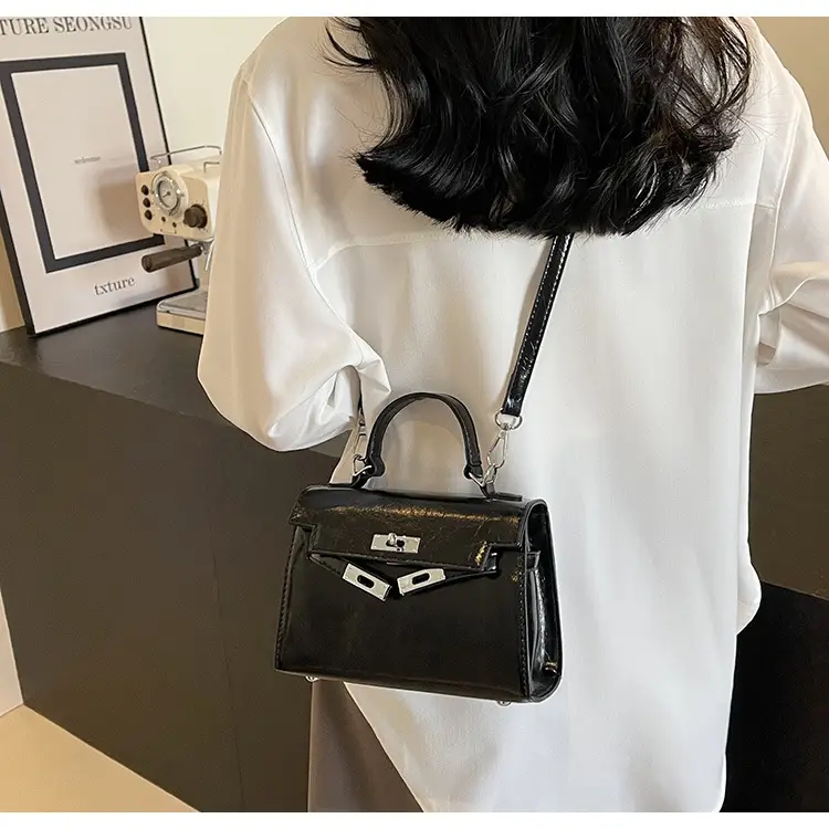 Women's Crossbody Tote Bag with High-Grade Leather & Platinum Hardware — feature 25