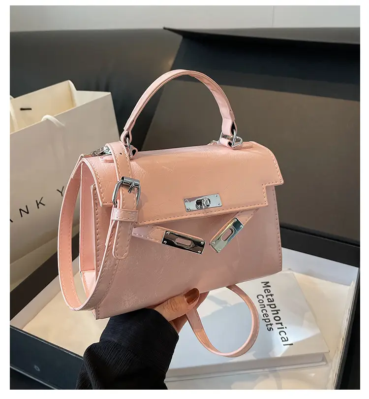 Women's Crossbody Tote Bag with High-Grade Leather & Platinum Hardware — feature 3