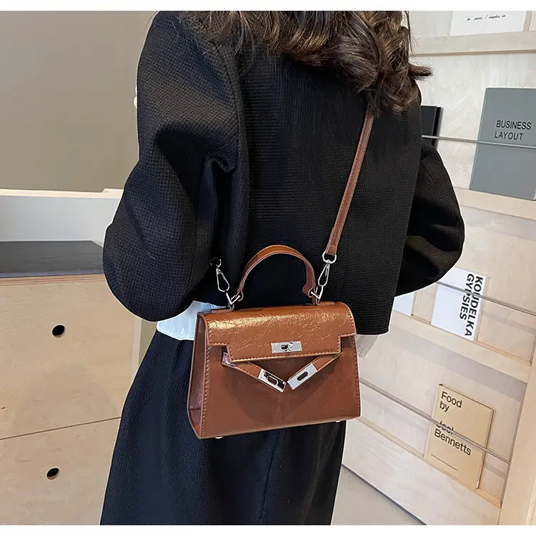 Women's Crossbody Tote Bag with High-Grade Leather & Platinum Hardware — feature 34