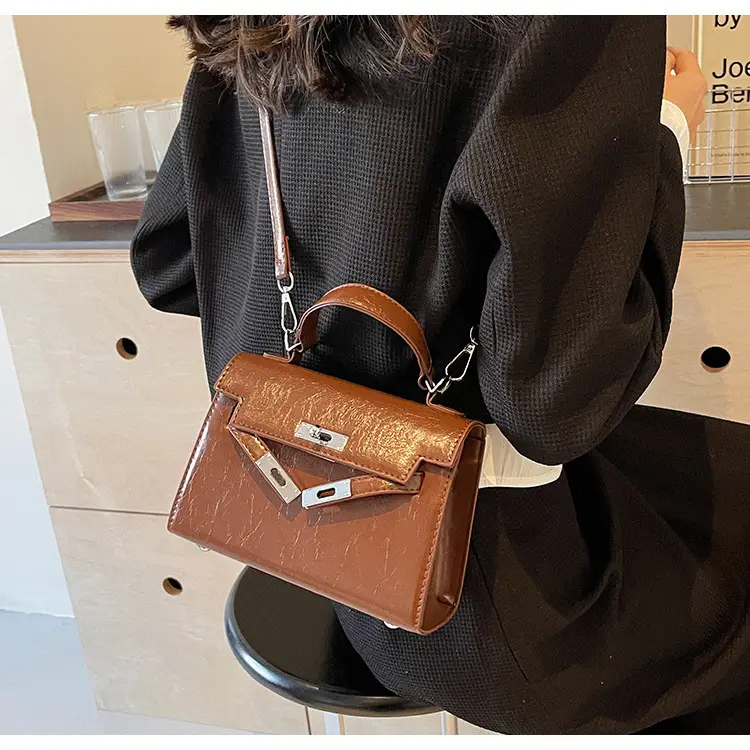 Women's Crossbody Tote Bag with High-Grade Leather & Platinum Hardware — feature 35