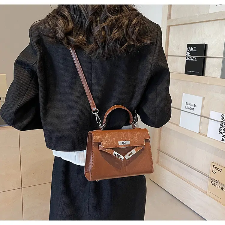 Women's Crossbody Tote Bag with High-Grade Leather & Platinum Hardware — feature 36