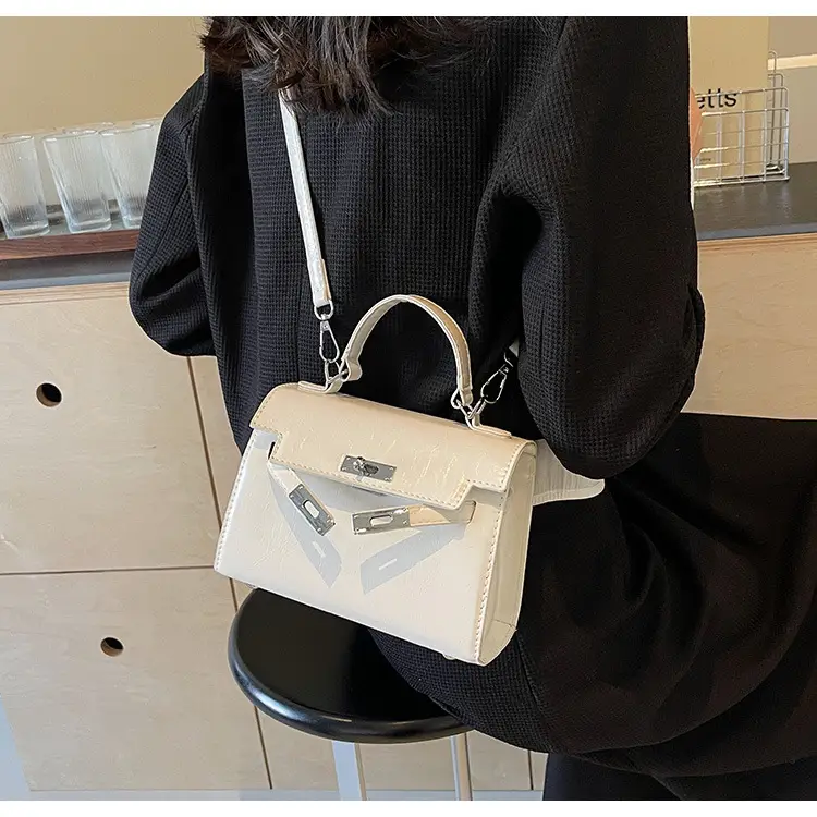 Women's Crossbody Tote Bag with High-Grade Leather & Platinum Hardware — feature 45