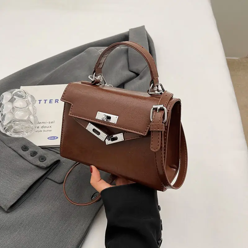 Women's Crossbody Tote Bag with High-Grade Leather & Platinum Hardware - Image 2