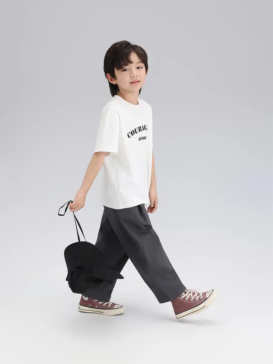 2024 Kids Black White Graphic T-Shirt Loose Fit - Image 7