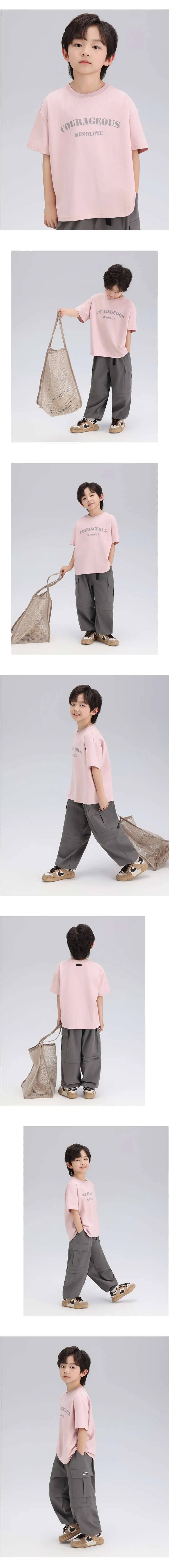 2024 Kids Black White Graphic T-Shirt Loose Fit — feature 6