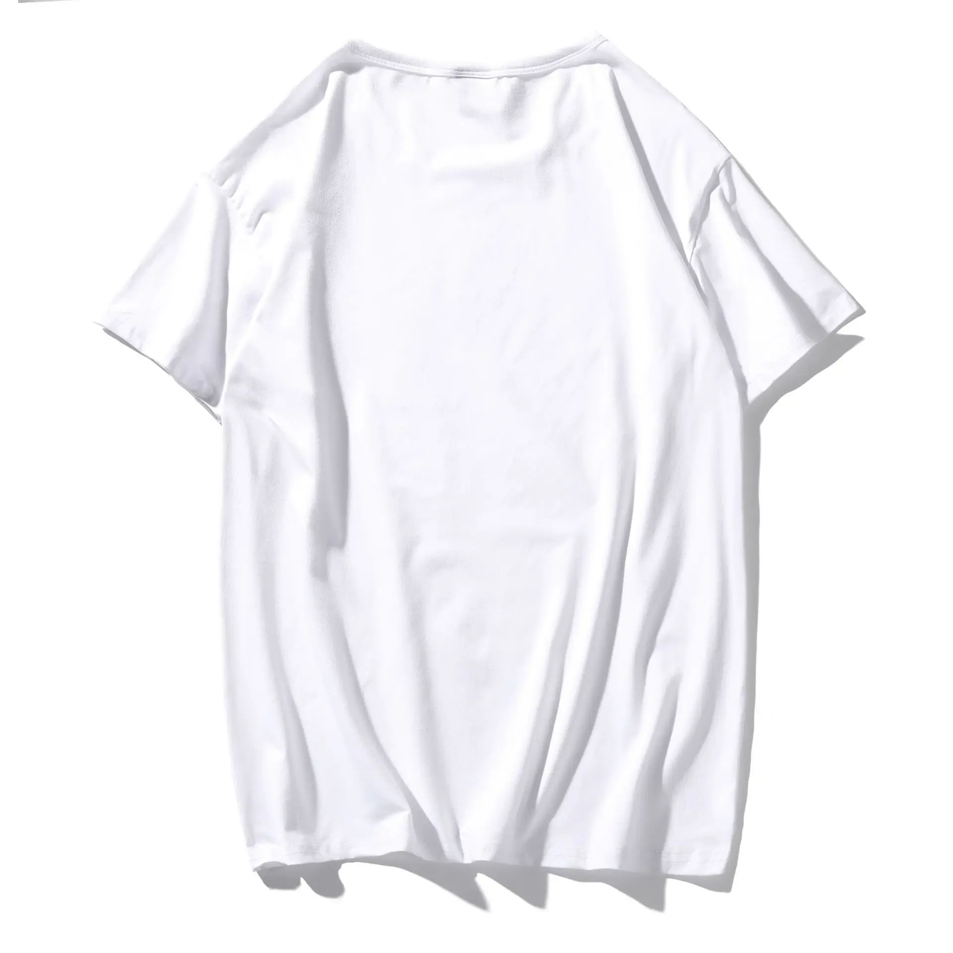 White Round Neck T-Shirt 200g Silk Blend Summer - Image 5