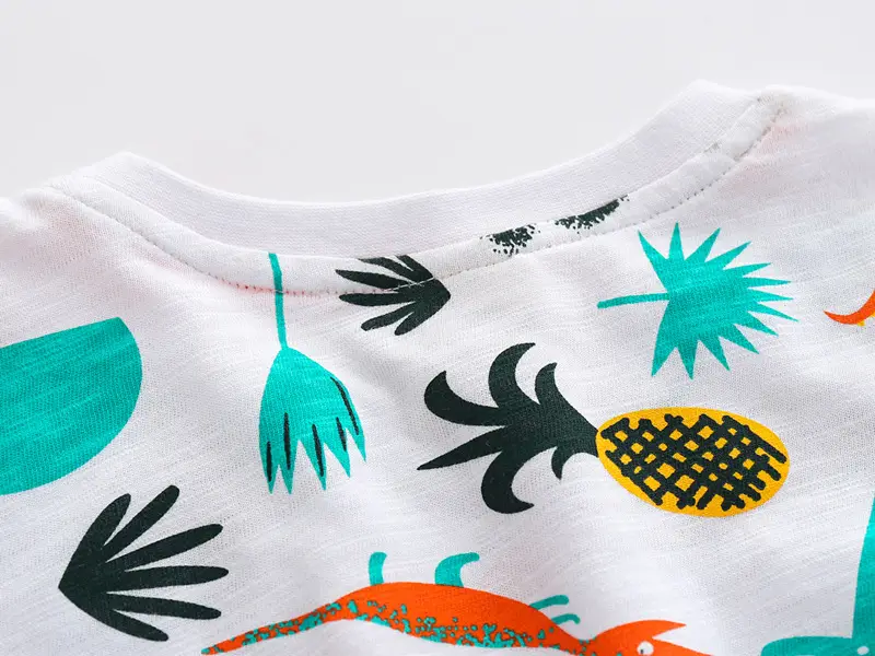 Children's Dinosaur Print White T-Shirt — feature 10