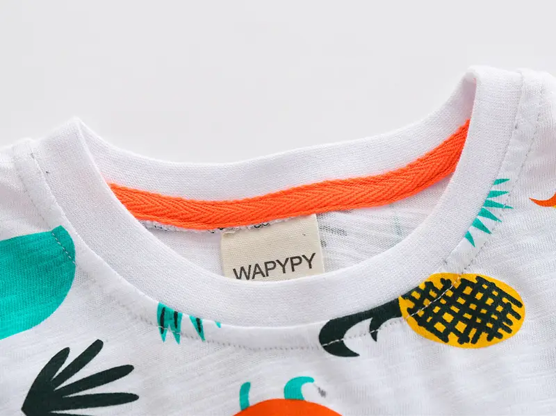 Children's Dinosaur Print White T-Shirt — feature 5