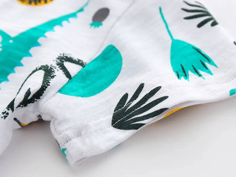 Children's Dinosaur Print White T-Shirt — feature 8