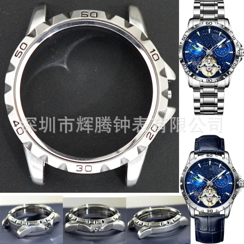 Men's Waterproof Tourbillon Steel Watch with Moon Dial - Image 2