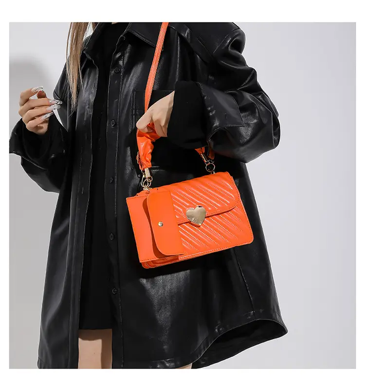 White Pleated Shoulder Messenger Bag for Women — feature 13