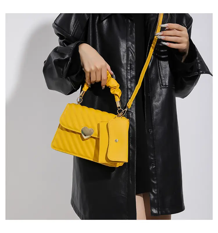 White Pleated Shoulder Messenger Bag for Women — feature 16