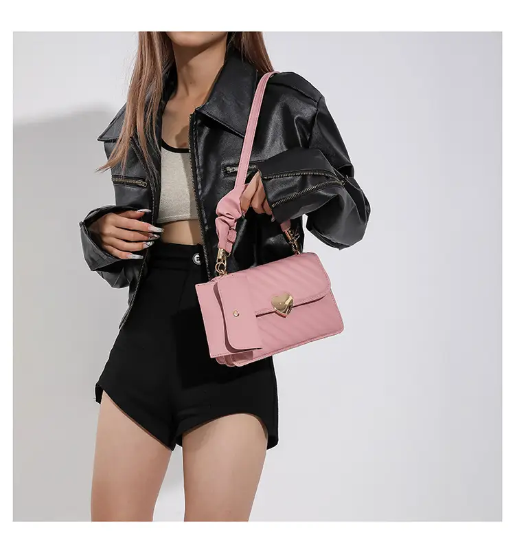 White Pleated Shoulder Messenger Bag for Women — feature 23