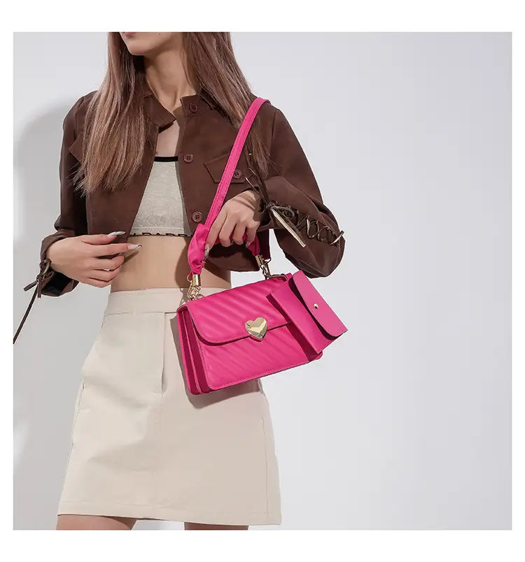 White Pleated Shoulder Messenger Bag for Women — feature 29
