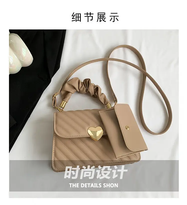 White Pleated Shoulder Messenger Bag for Women — feature 3