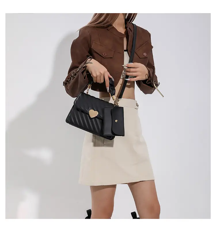 White Pleated Shoulder Messenger Bag for Women — feature 30