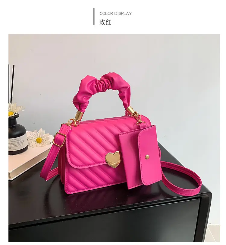 White Pleated Shoulder Messenger Bag for Women — feature 36