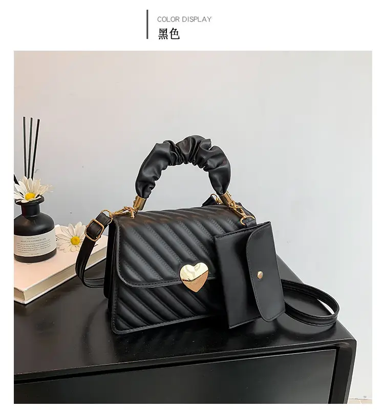 White Pleated Shoulder Messenger Bag for Women — feature 37
