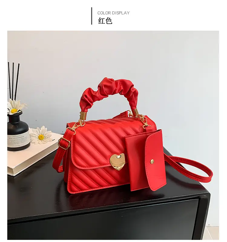 White Pleated Shoulder Messenger Bag for Women — feature 38