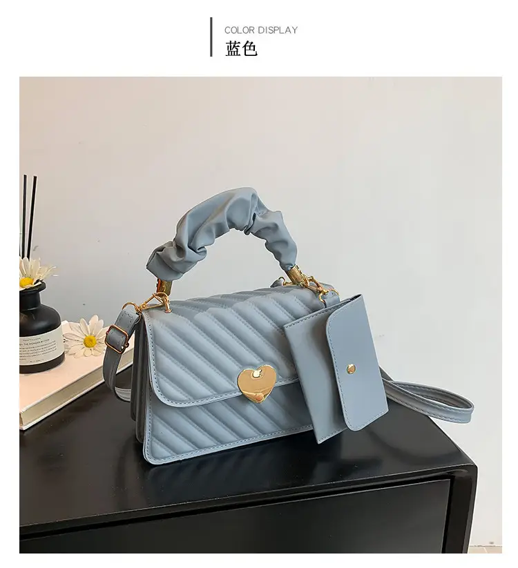 White Pleated Shoulder Messenger Bag for Women — feature 39