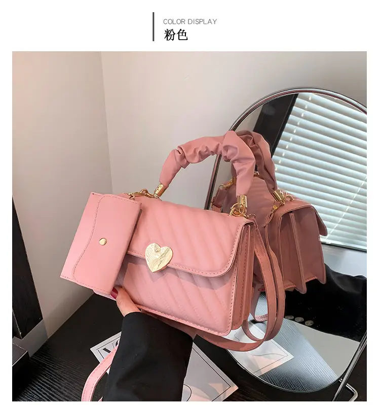 White Pleated Shoulder Messenger Bag for Women — feature 44