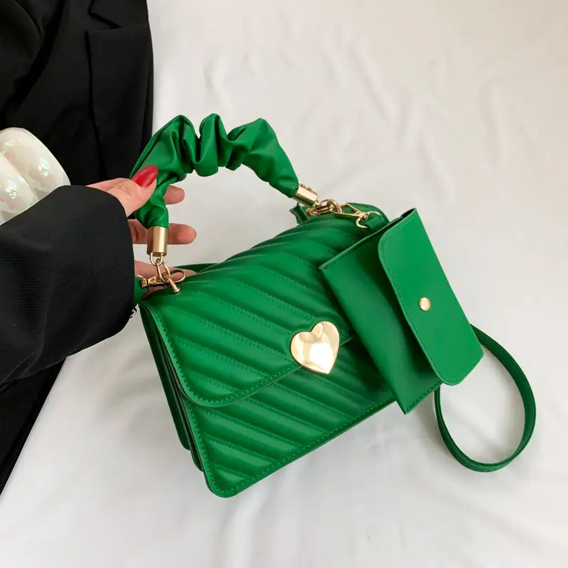 White Pleated Shoulder Messenger Bag for Women - Image 10