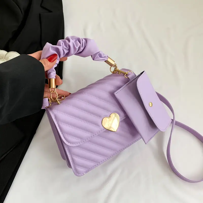 White Pleated Shoulder Messenger Bag for Women - Image 12