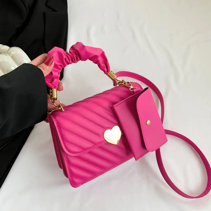 White Pleated Shoulder Messenger Bag for Women - Image 6