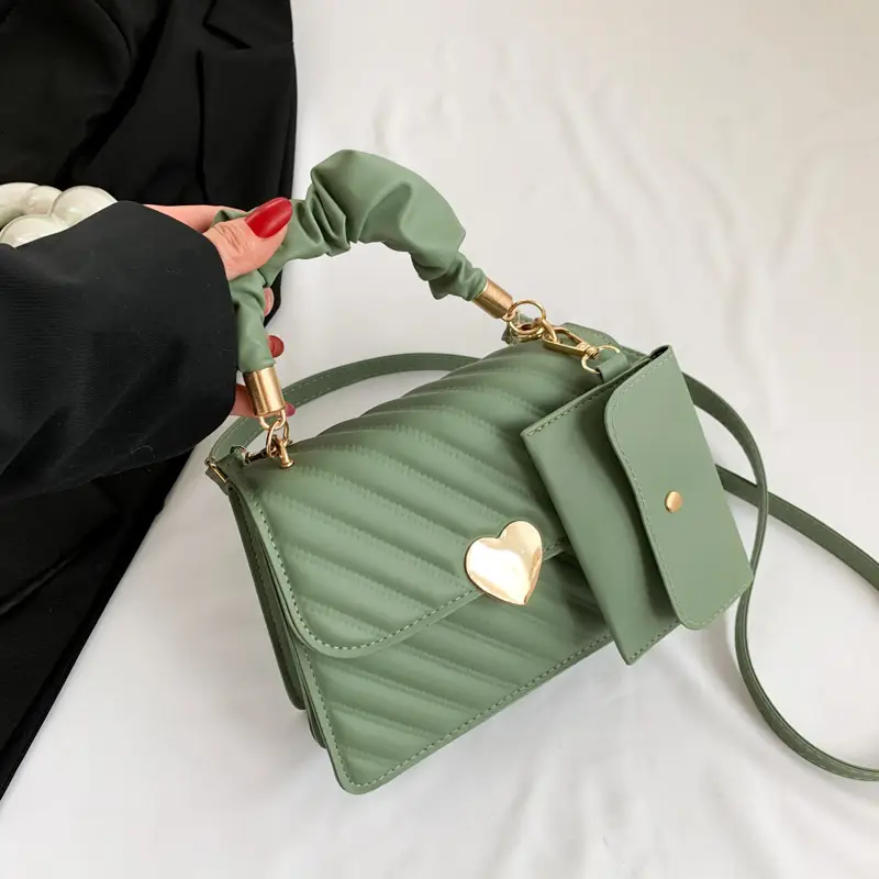 White Pleated Shoulder Messenger Bag for Women - Image 7
