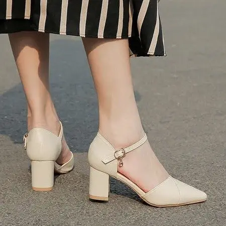 Women Pointed Hollow Heel Sandals Spring Summer - Image 6