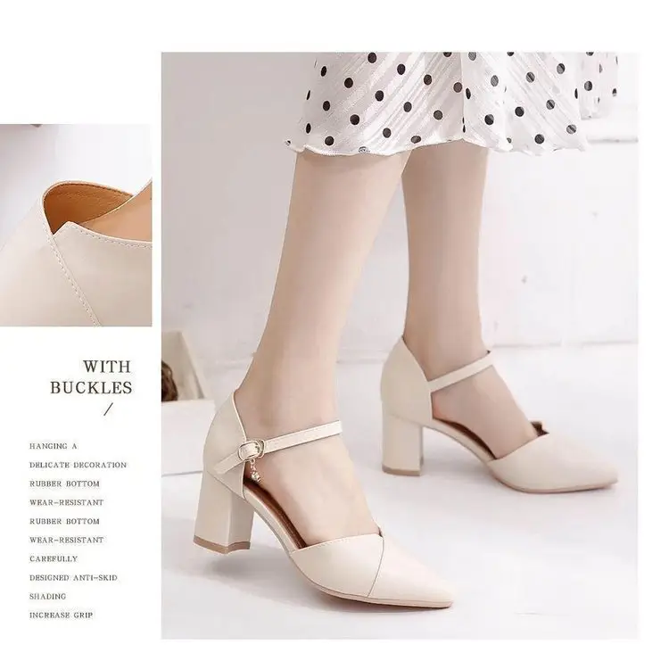 Women Pointed Hollow Heel Sandals Spring Summer — feature 4
