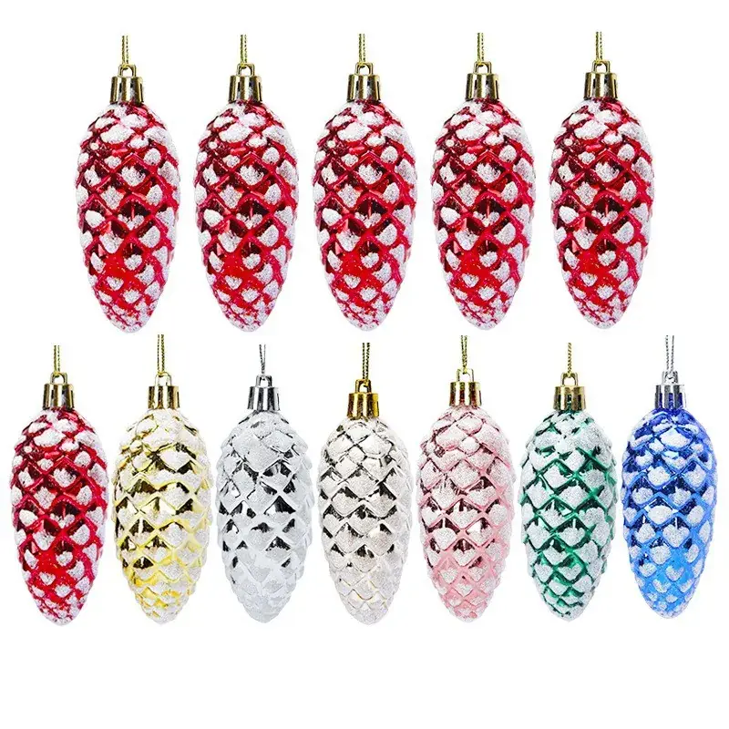 Red Pine Cone Christmas Decorations for Home - Image 11