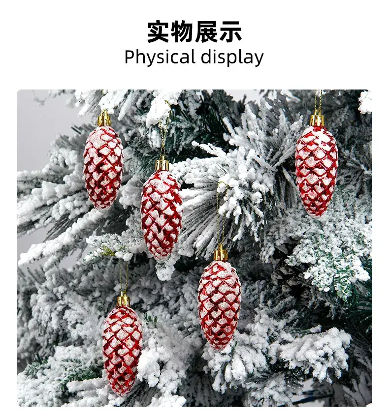 Red Pine Cone Christmas Decorations for Home — feature 11