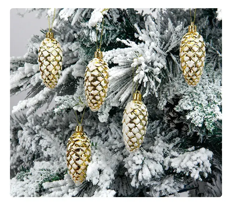 Red Pine Cone Christmas Decorations for Home — feature 12